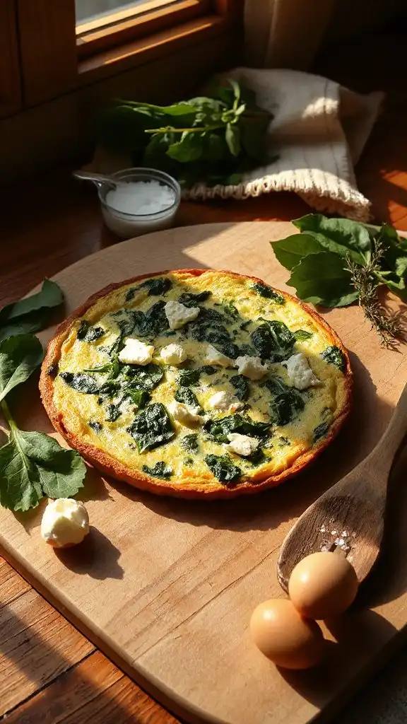 savory spinach feta frittata savory spinach feta frittata