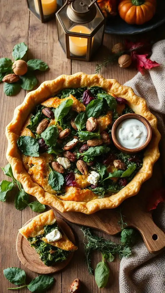 savory spinach feta pie