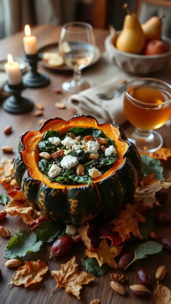 savory spinach feta squash