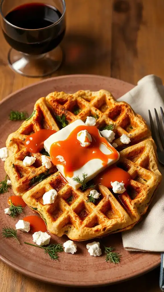 savory spinach feta waffles savory spinach feta waffles
