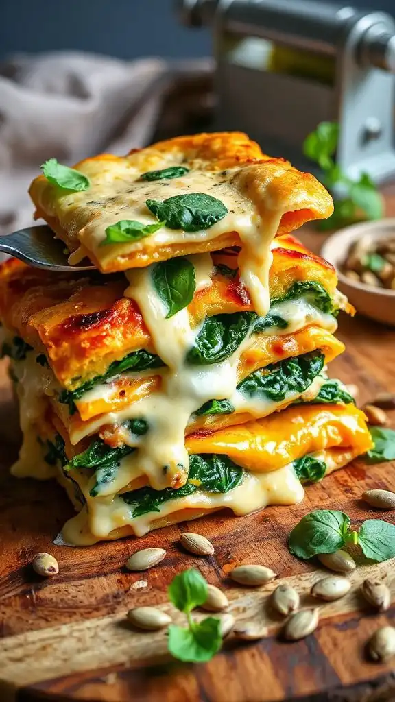savory spinach lasagna layer savory spinach lasagna layer