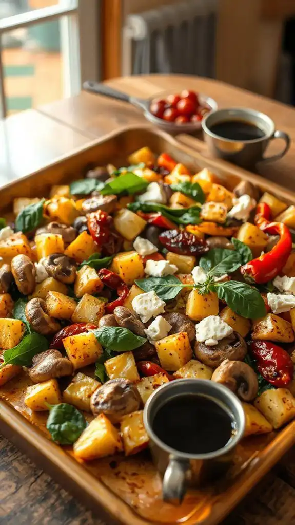 savory spinach mushroom breakfast bake savory spinach mushroom breakfast bake