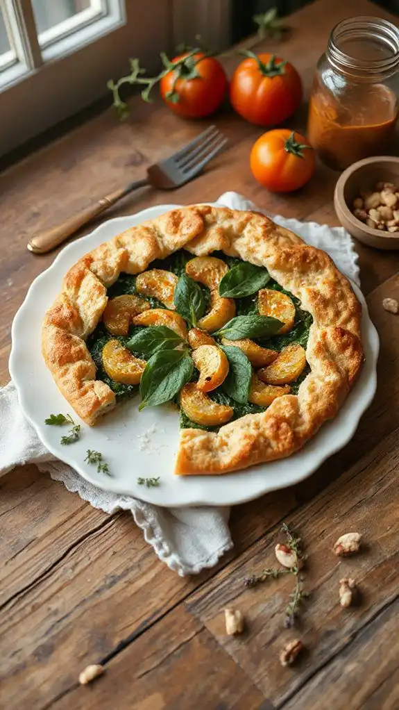 savory spinach potato galette