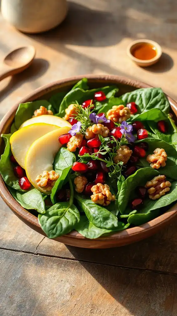 savory spinach salad recipe
