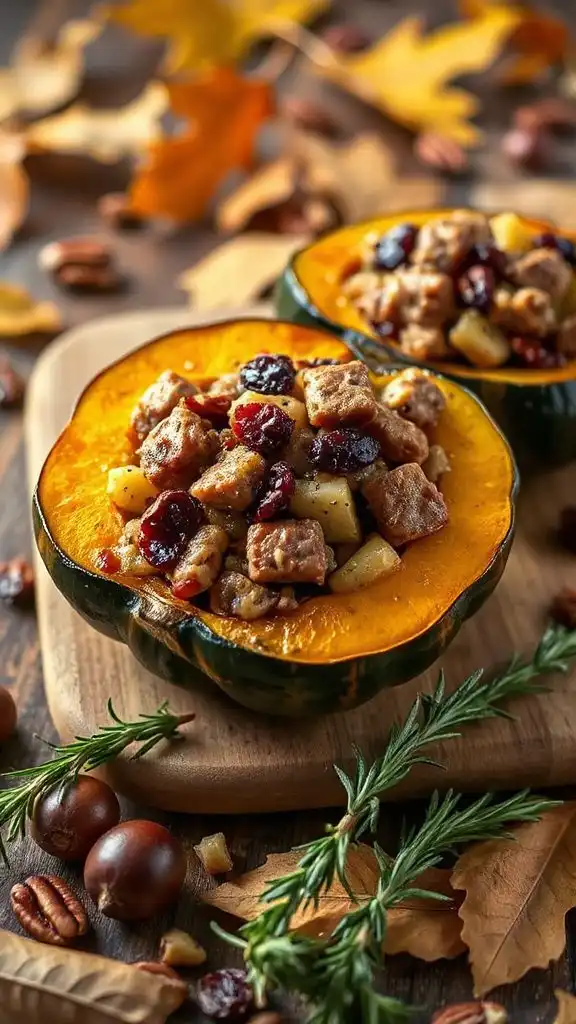 savory stuffed acorn squash