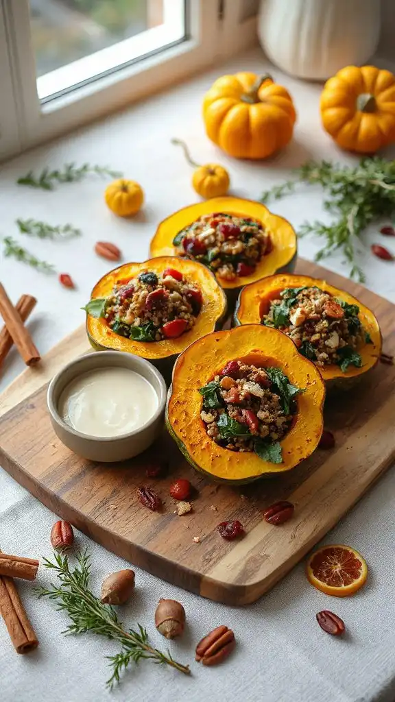 savory stuffed acorn squash