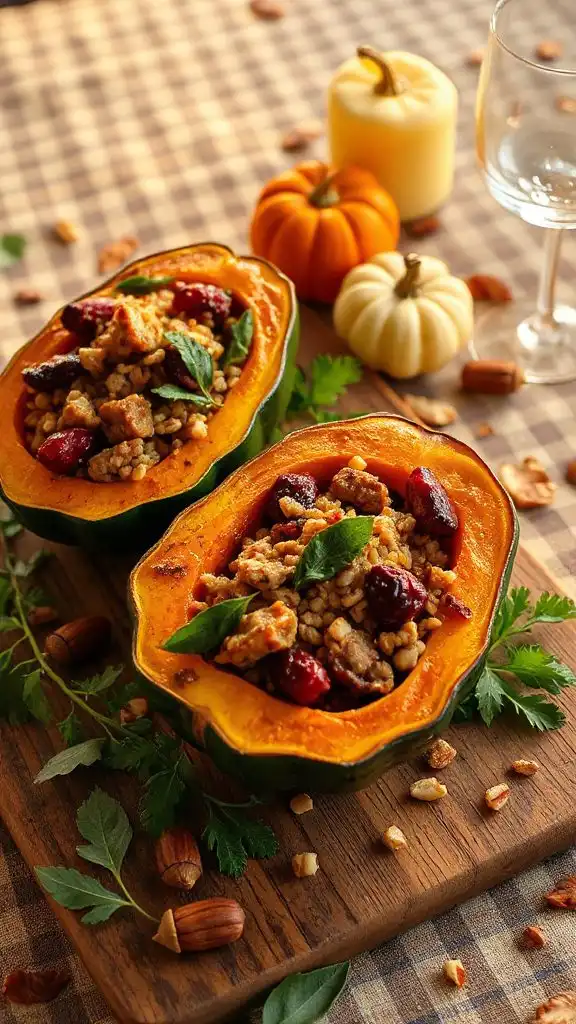 savory stuffed acorn squash