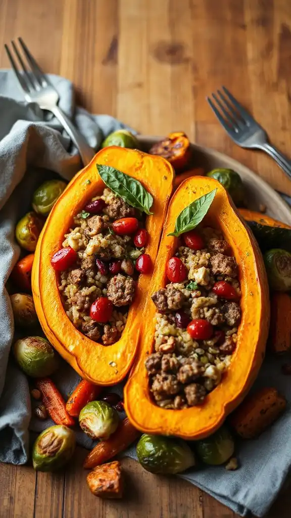 savory stuffed butternut squash