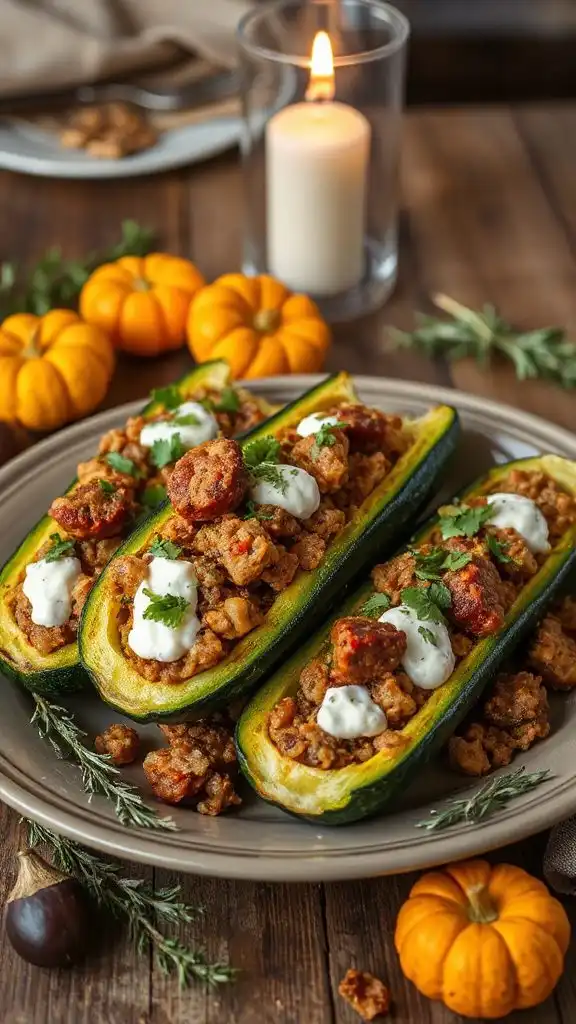 savory stuffed zucchini boats