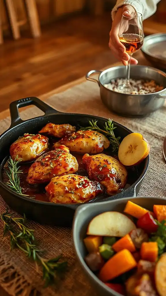 savory sweet apple cider chicken