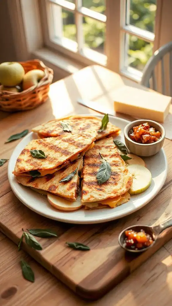savory sweet apple quesadillas recipe