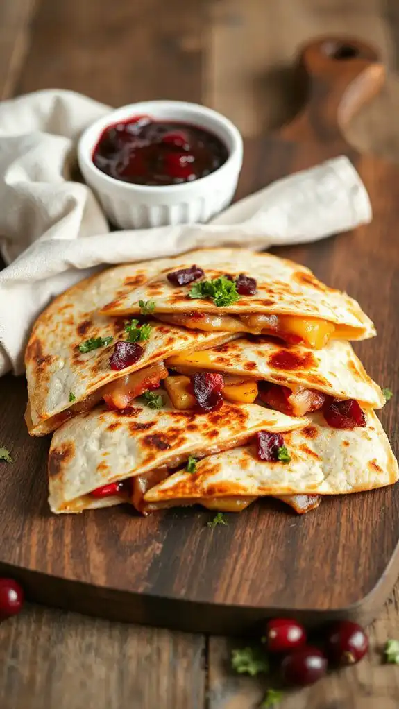savory sweet bacon quesadilla