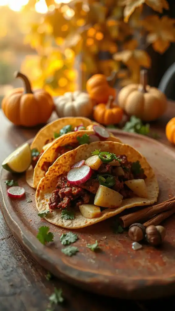 savory sweet chorizo apple tacos
