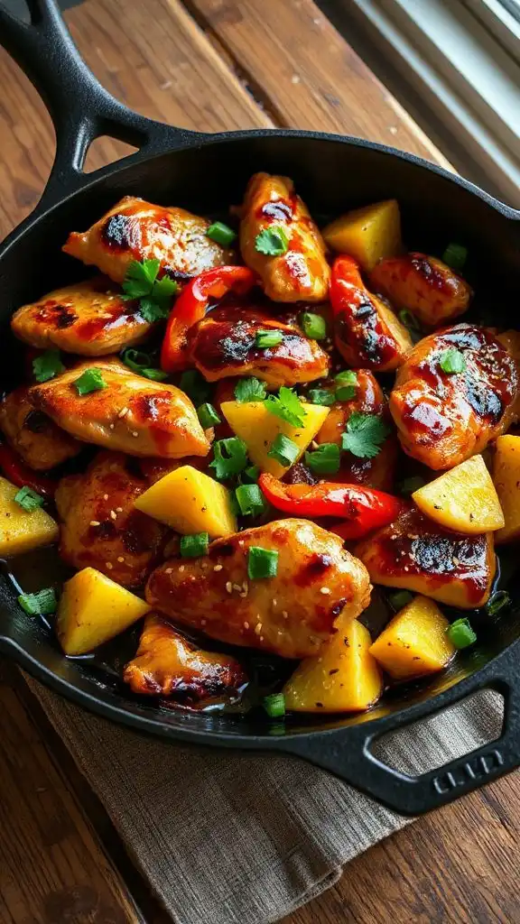 savory teriyaki chicken skillet