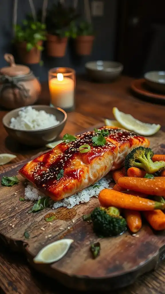 savory teriyaki salmon dish