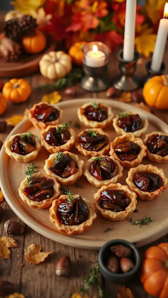 savory thyme onion tartlets