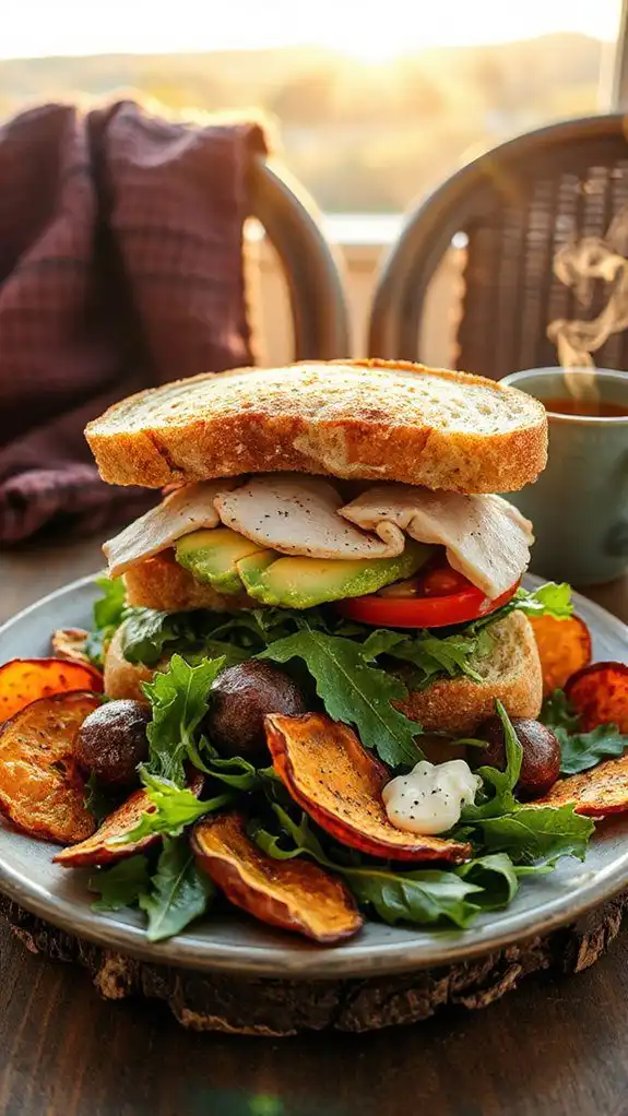 savory turkey avocado sandwich