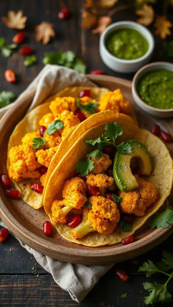 savory turmeric cauliflower tacos