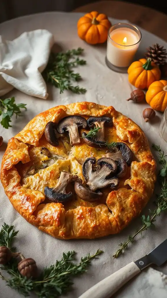 savory wild mushroom galette