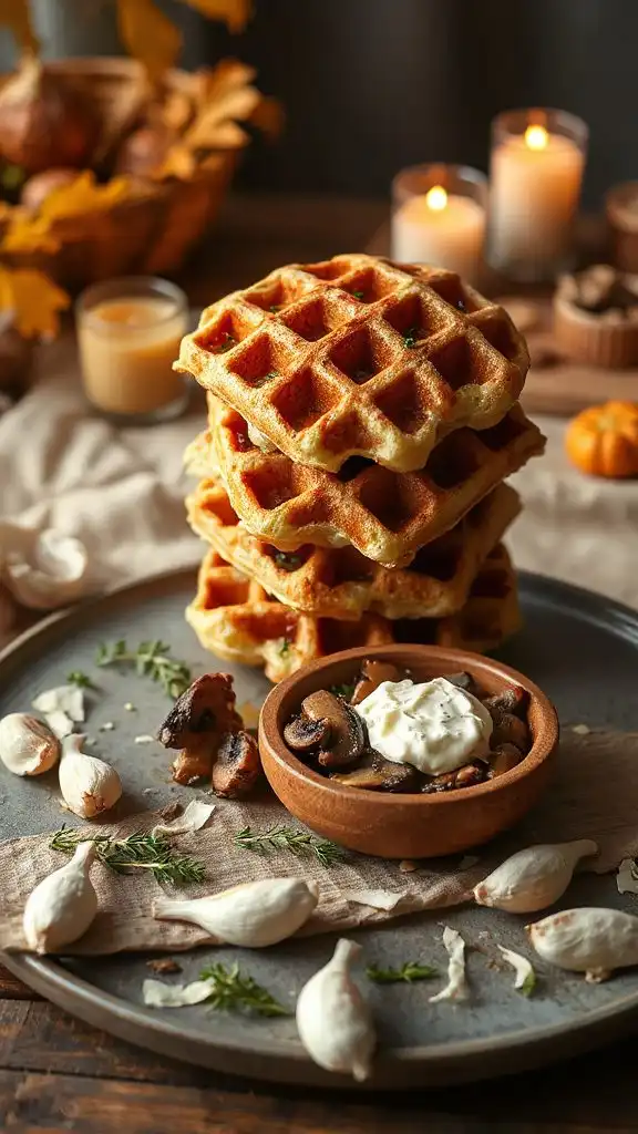 savory wild mushroom waffles savory wild mushroom waffles