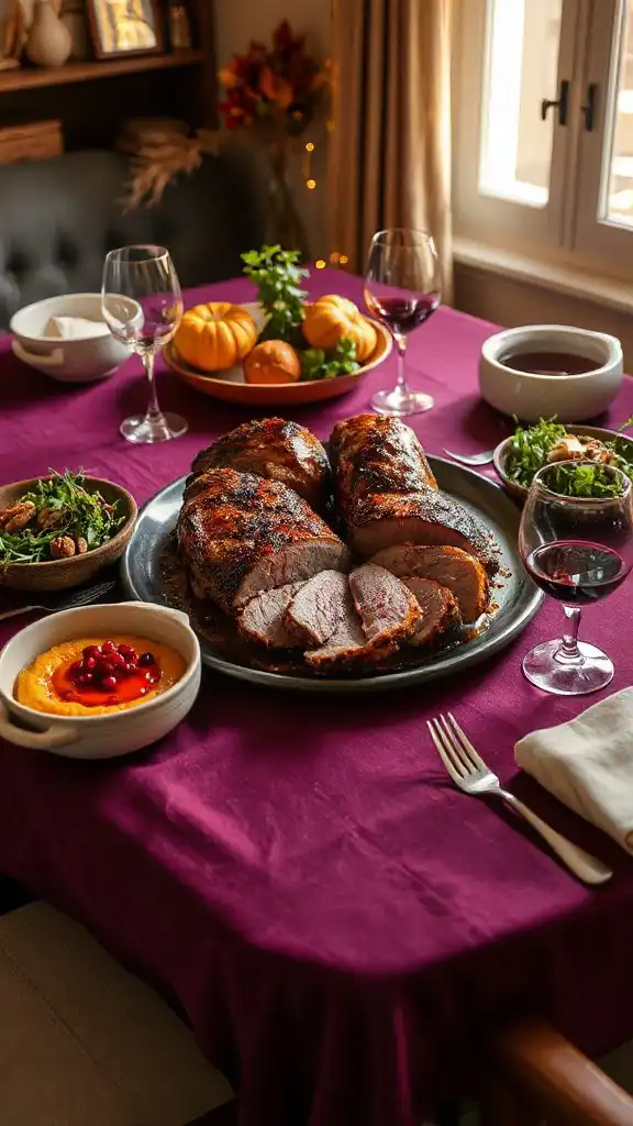 seared duck with pomegranate