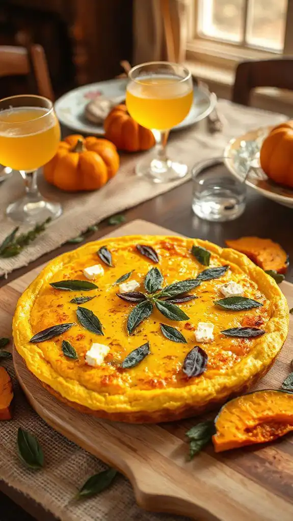 seasonal pumpkin sage frittata