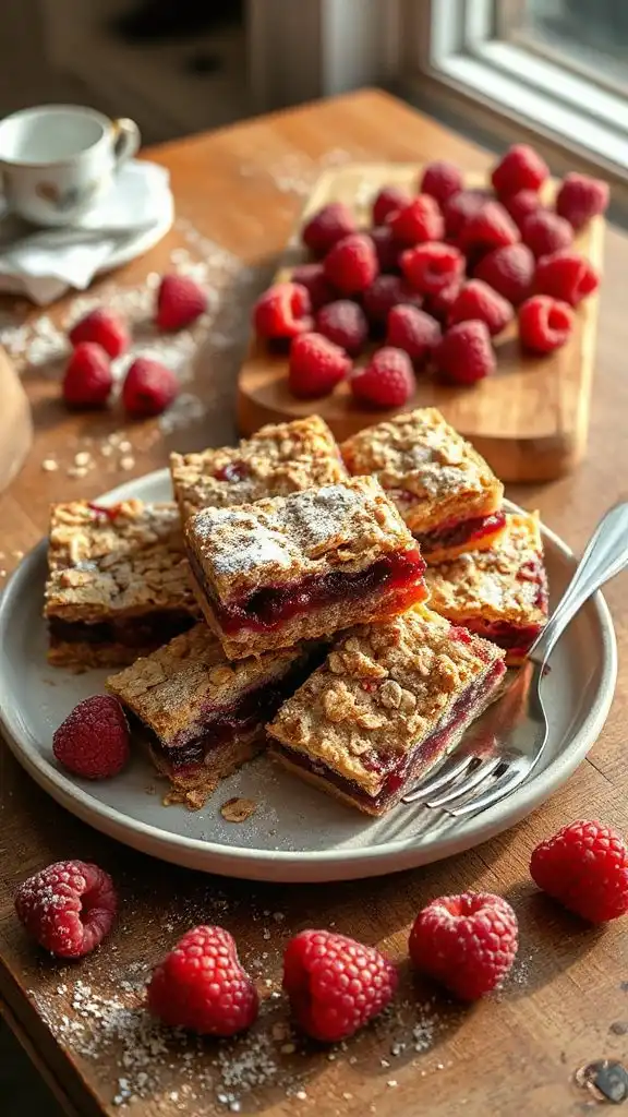 selecting ripe raspberries carefully