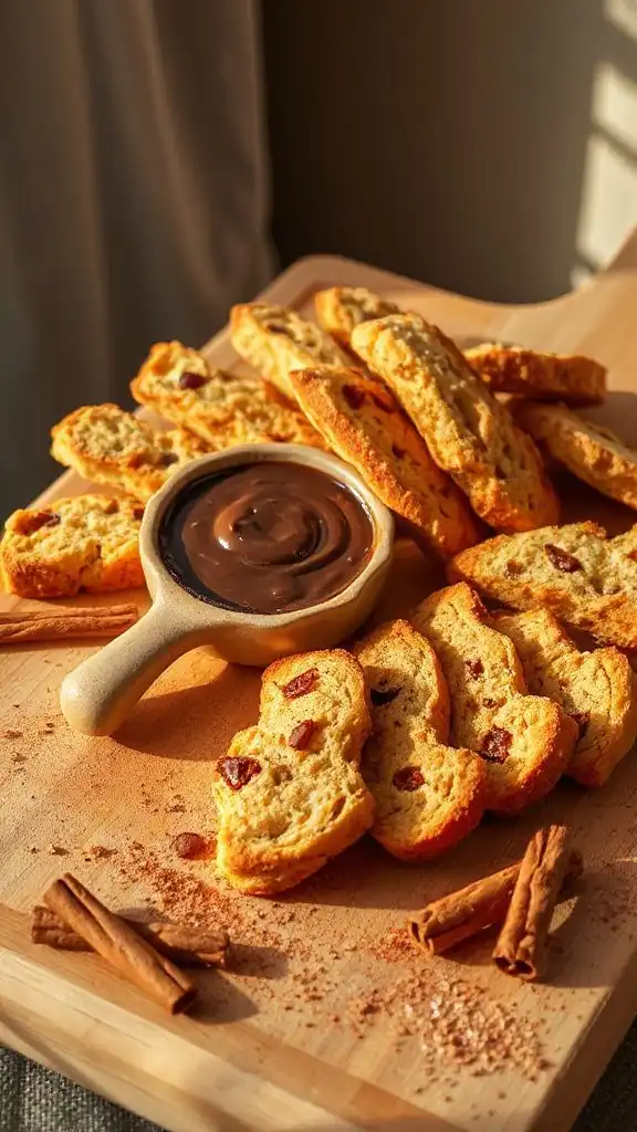 shaping cinnamon maple biscotti