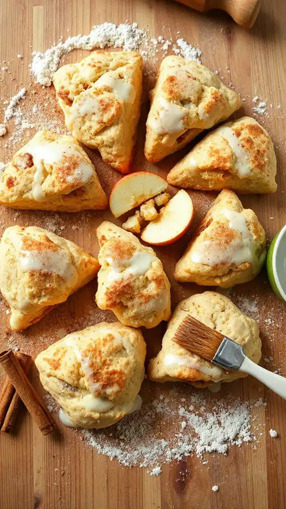 shaping fluffy apple cinnamon scones