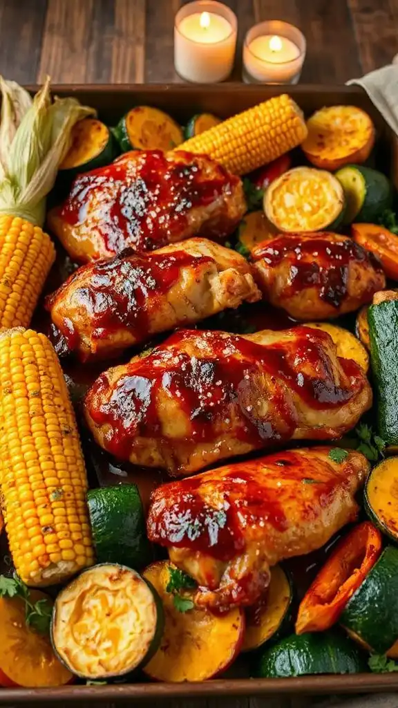 sheet pan bbq chicken