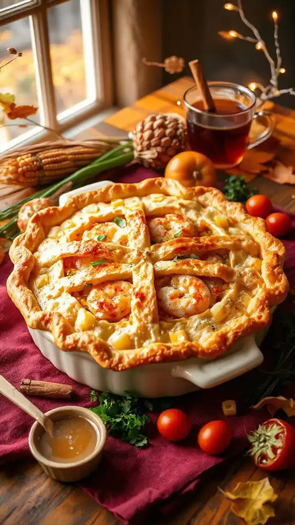 shrimp corn chowder pie recipe