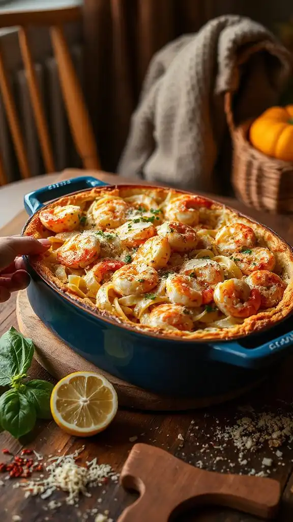 shrimp pasta baked casserole