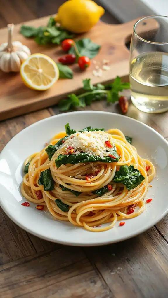 simple pasta with kale
