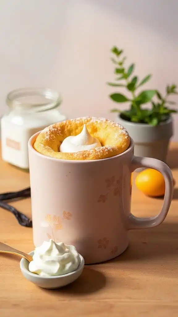 single serving vanilla mug cake