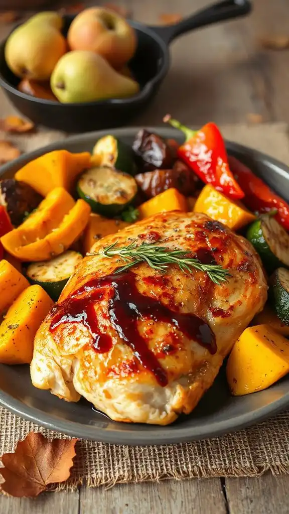 skillet chicken and vegetables