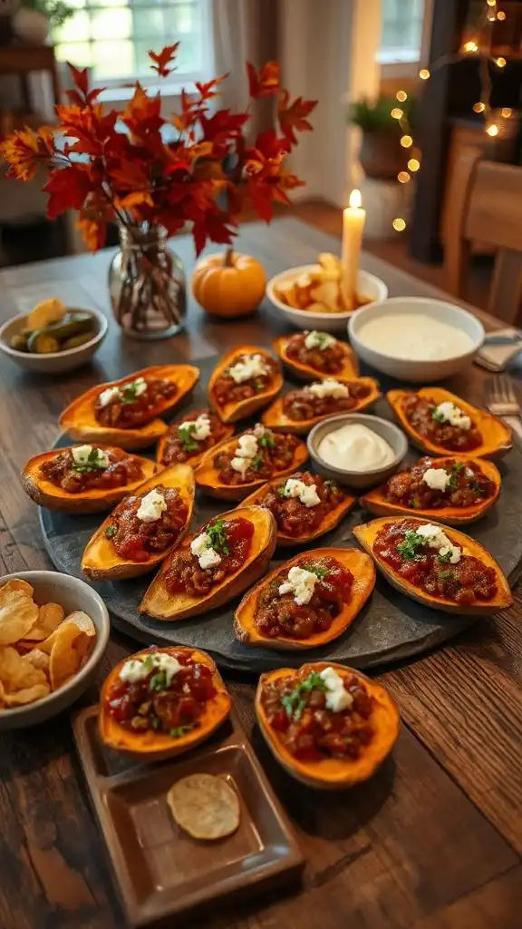 sloppy joe sweet potato skins