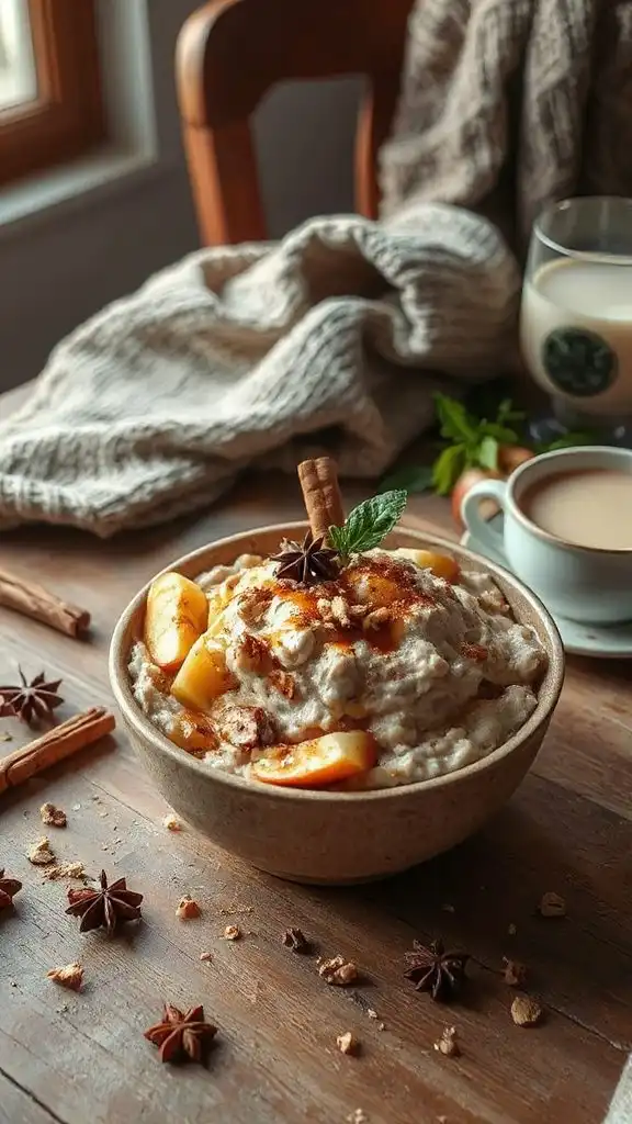 slow cooked cinnamon apple oats