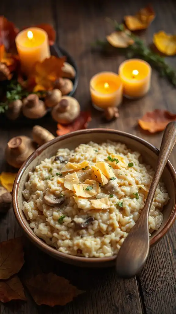 smoky creamy mushroom risotto