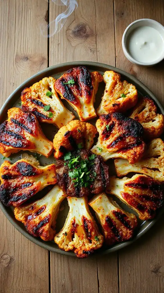 smoky grilled cauliflower steaks smoky grilled cauliflower steaks