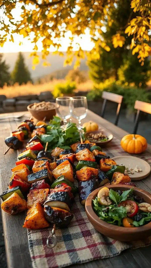 smoky grilled vegetable skewers
