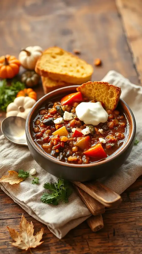 smoky hearty lentil chili