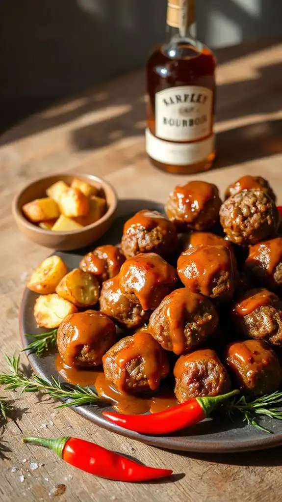 smoky maple bourbon meatballs recipe