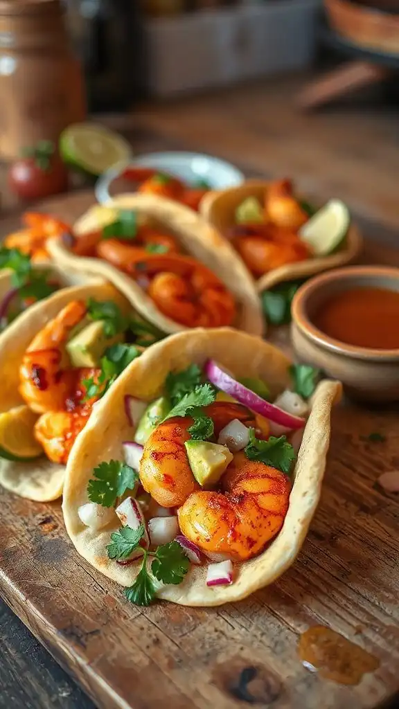 smoky paprika shrimp tacos