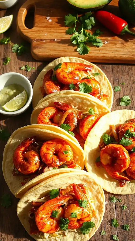 smoky paprika shrimp tacos