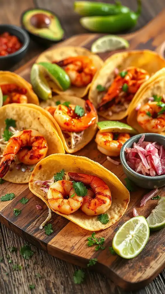smoky paprika shrimp tacos