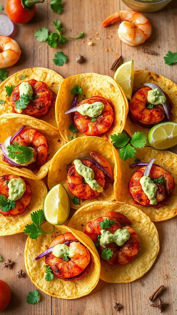 smoky paprika shrimp tacos
