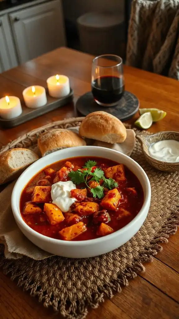 smoky spicy sweet potato chili