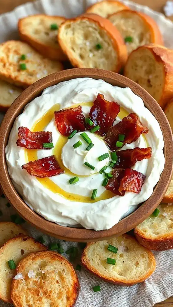 smooth whipped goat cheese dip