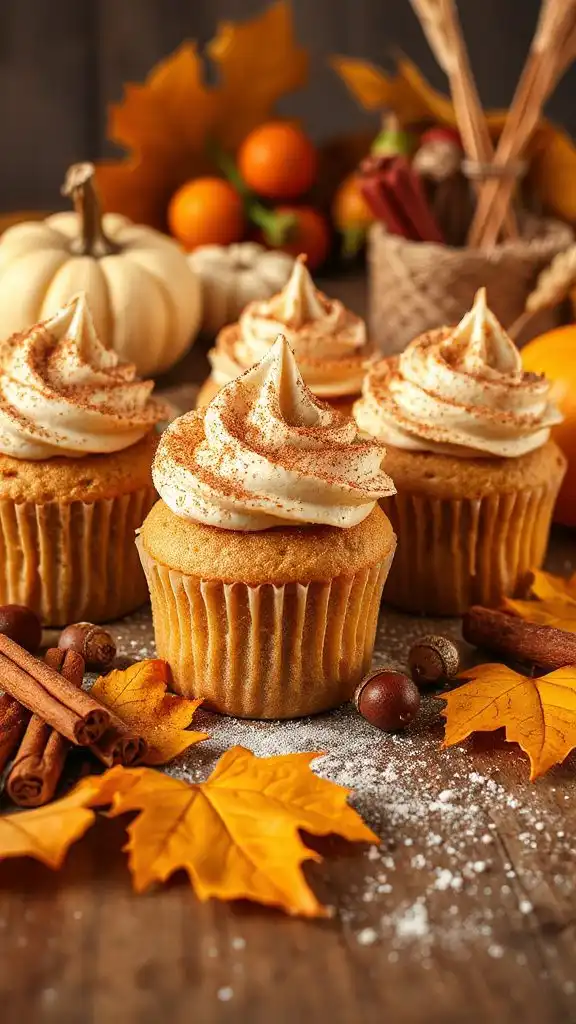 snickerdoodle cupcakes with frosting
