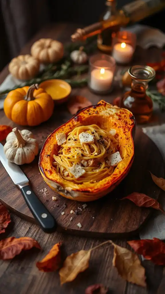 spaghetti squash garlic parmesan dish